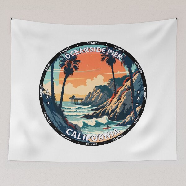 Item preview, Oceanside Pier – California USA - Surf lifestyle pier waves designed and sold by inkNext.