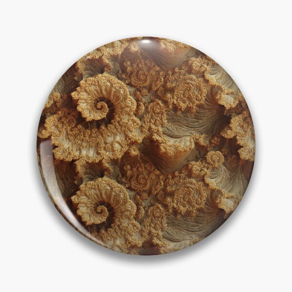 Item preview, golden ochre earthy fossil fractal designed and sold by EarthenEmbers.