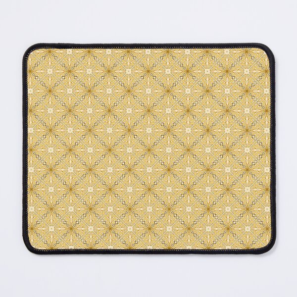 Item preview, Spanish Murcia Tile Geometric Pattern in Mustard Yellow and Brown designed and sold by kierkegaard.