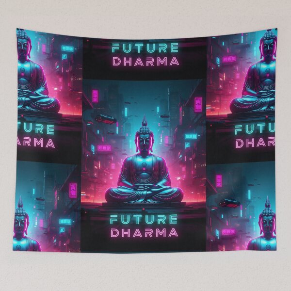 Item preview, Harmony of Buddha and Cyberpunk Neon Lights designed and sold by SplashTastic.