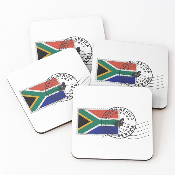 Item preview, South Africa Cape Town Stamp with National Flag and Postmark designed and sold by Allexxandar.