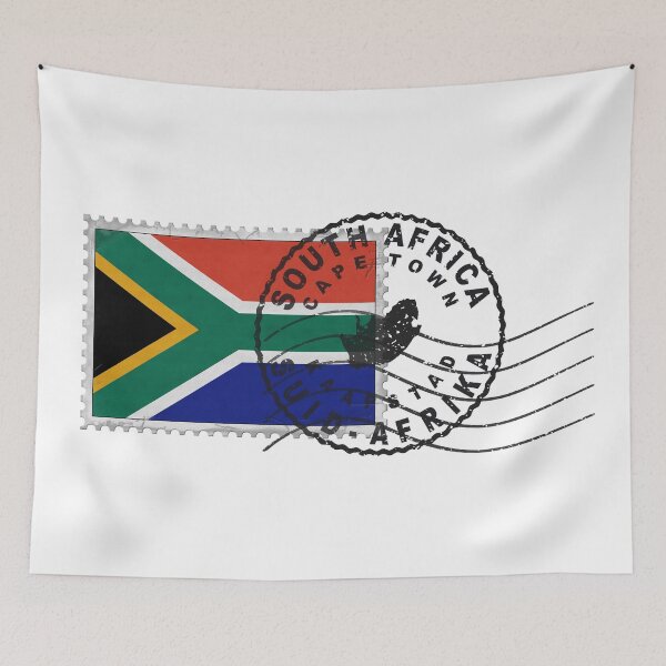 Item preview, South Africa Cape Town Stamp with National Flag and Postmark designed and sold by Allexxandar.