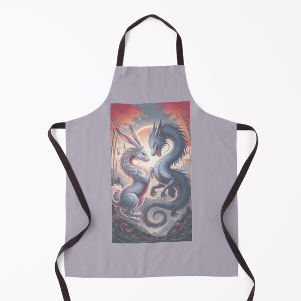 Item preview, Dragon and Rabbit Encounter Mystical Asian Art designed and sold by Angela Davidson.