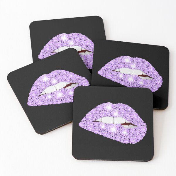 Item preview, Purple Diamond Lips – Sparkly Glam Pop Art Design designed and sold by Dragonfly-10.