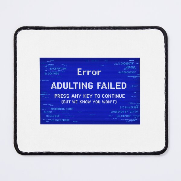 Item preview, Error: Adulting Failed – Retro Y2K Pixel Art Screen designed and sold by PulsivoxRecords.