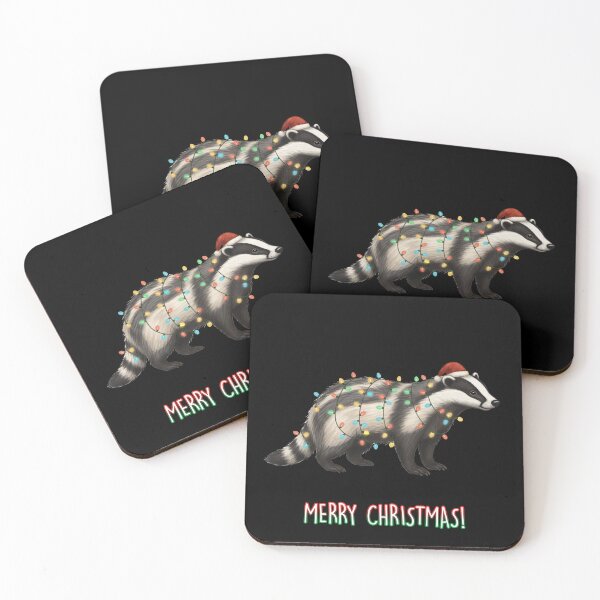 Item preview, Funny Badger Merry Christmas Holidays Xmas Boys Girls Zoo Kids designed and sold by FurryHavenPH.