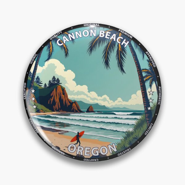 Item preview, Cannon Beach – Oregon USA - Surf lifestyle dramatic coastline waves designed and sold by inkNext.