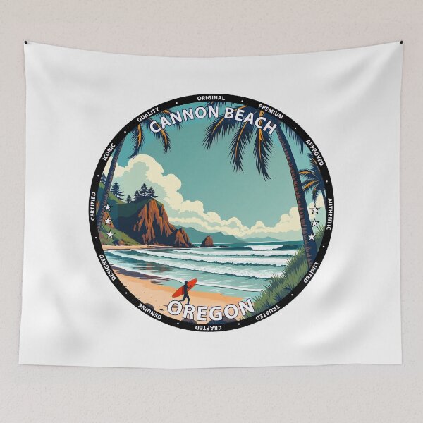 Item preview, Cannon Beach – Oregon USA - Surf lifestyle dramatic coastline waves designed and sold by inkNext.
