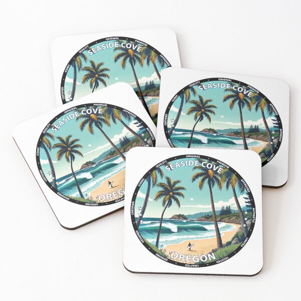 Item preview, Seaside Cove – Oregon USA - Surf lifestyle sandy beach waves designed and sold by inkNext.