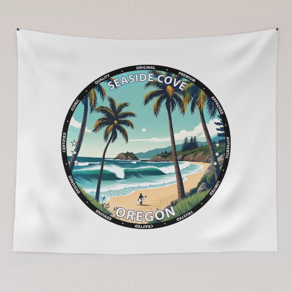 Item preview, Seaside Cove – Oregon USA - Surf lifestyle sandy beach waves designed and sold by inkNext.