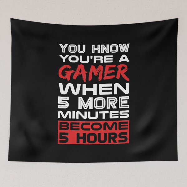 Item preview, Video games lover T-Shirt: You Know You're A Gamer When 5 More Minutes Become 5 Hours designed and sold by T-shirt For You.