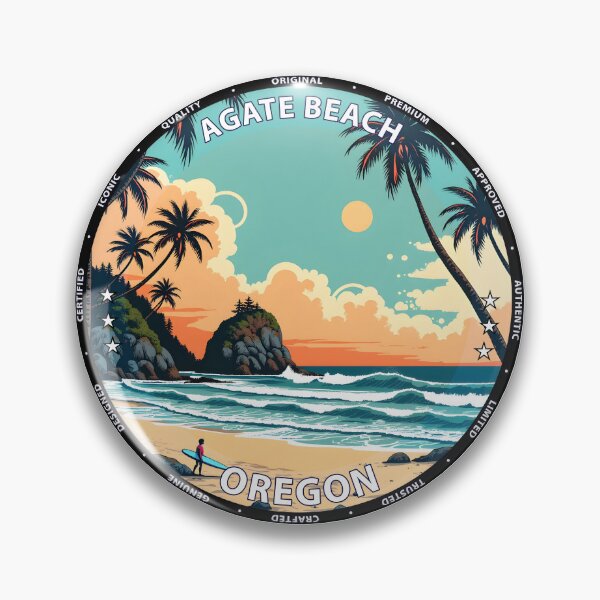 Item preview, Agate Beach – Oregon USA - Surf lifestyle rocky coastline waves designed and sold by inkNext.