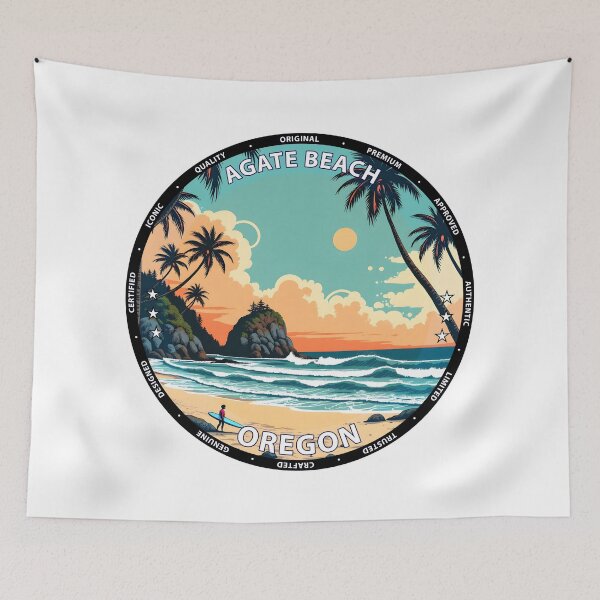 Item preview, Agate Beach – Oregon USA - Surf lifestyle rocky coastline waves designed and sold by inkNext.