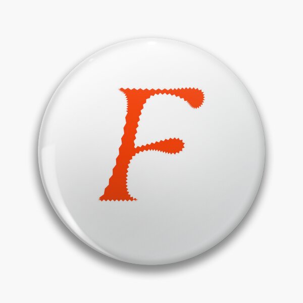 Item preview, Electric Orange Letter F – Spiky Script Calligraphy designed and sold by uncoXab.