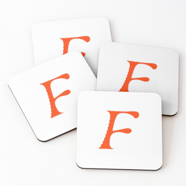 Item preview, Electric Orange Letter F – Spiky Script Calligraphy designed and sold by uncoXab.