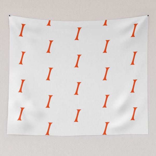 Item preview, Electric Orange Letter I – Spiky Script Calligraphy designed and sold by uncoXab.