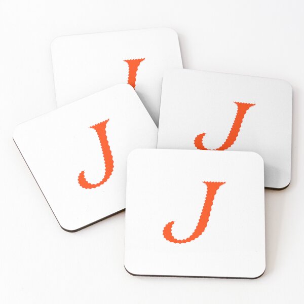 Item preview, Electric Orange Letter J – Spiky Script Calligraphy designed and sold by uncoXab.