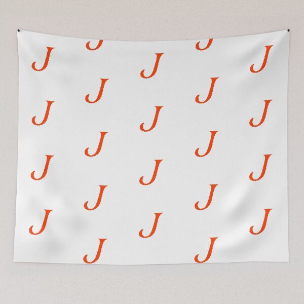Item preview, Electric Orange Letter J – Spiky Script Calligraphy designed and sold by uncoXab.