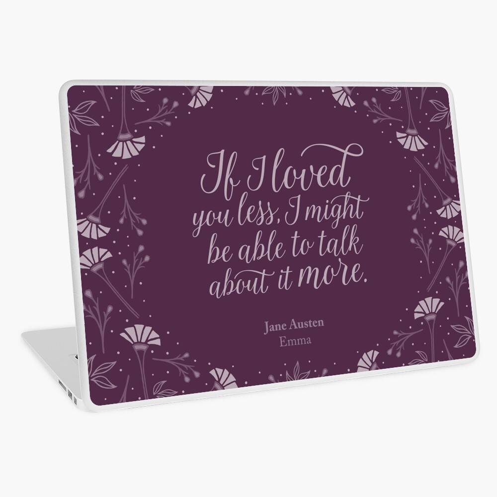 Purple Floral Love Quote Emma Jane Austen Art Print by Bookish and  Wonderful