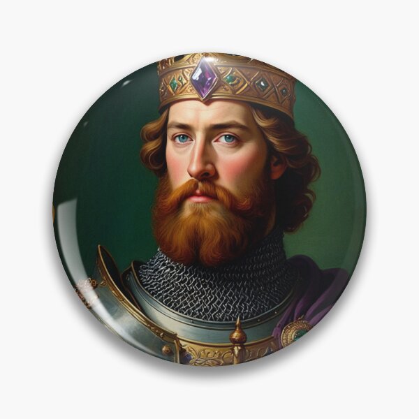 Item preview,  Ornate portrait of  King Arthur of Camelot from the Arthurian Legends designed and sold by Vintage Designs +.