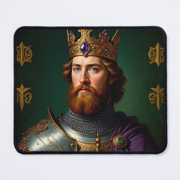 Item preview,  Ornate portrait of  King Arthur of Camelot from the Arthurian Legends designed and sold by Vintage Designs +.