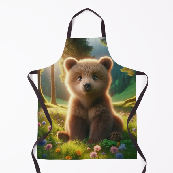 Item preview, Cute Brown Bear Among Flowers designed and sold by Synthetic Soul.