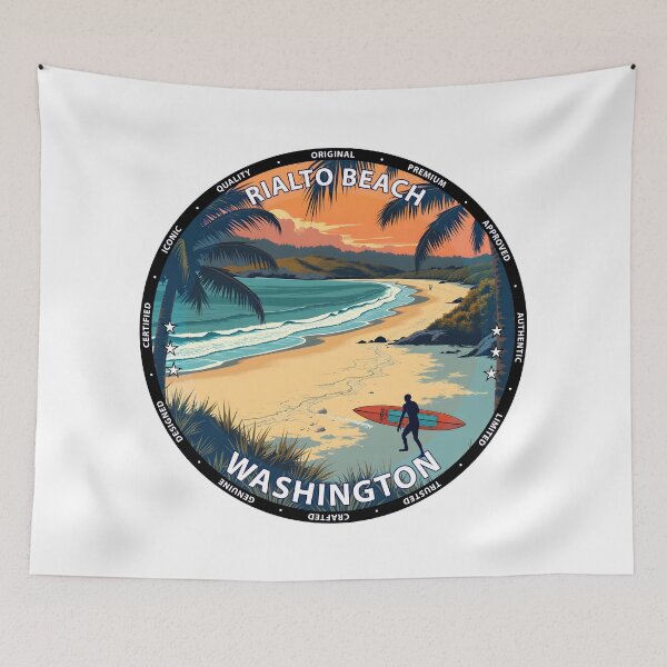 Item preview, Rialto Beach – Washington USA - Surf lifestyle dramatic coastal waves designed and sold by inkNext.