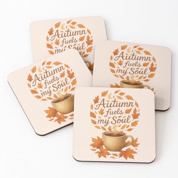 Item preview, Autumn Fuels My Soul - Cozy Autumn Coffee Illustration designed and sold by CaleidoscopioLS.