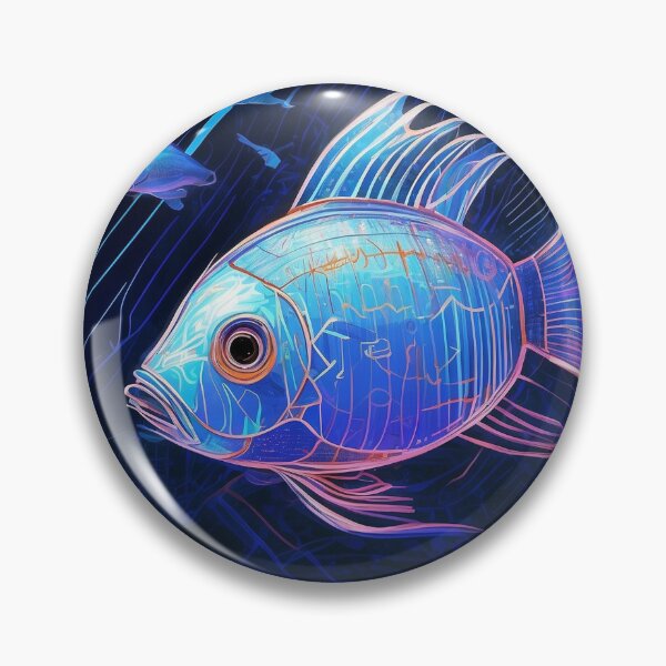 Item preview, Glowing Fish in a Digital Sea designed and sold by KilianSzmid.
