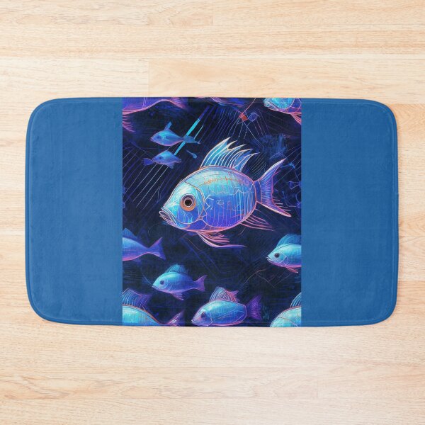 Item preview, Glowing Fish in a Digital Sea designed and sold by KilianSzmid.