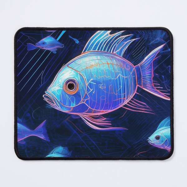 Item preview, Glowing Fish in a Digital Sea designed and sold by KilianSzmid.