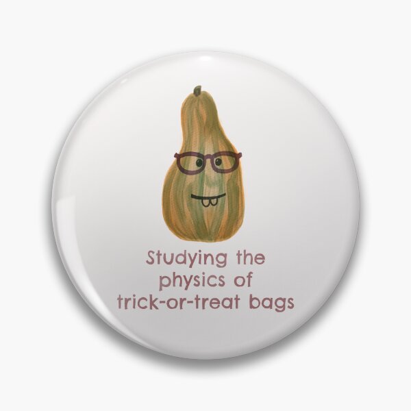 Item preview, Studying the Physics of Trick-or-Treat Bags | Nerd Face Pumpkin Emoji Watercolor Halloween Design designed and sold by Leticia Maltez.
