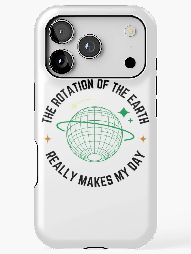 Thumbnail 1 of 4, iPhone Case, Earth Rotation – Science Humor Design designed and sold by NxtGenDesigns.
