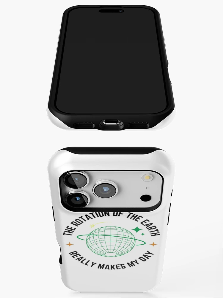 Thumbnail 3 of 4, iPhone Case, Earth Rotation – Science Humor Design designed and sold by NxtGenDesigns.