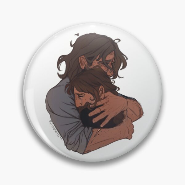Item preview, Haymitch and Katniss (book versions) sticker designed and sold by clxarts.