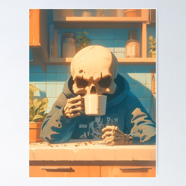 Aperçu de l'œuvre Skeleton coffee - 31 créée et vendue par Infinite-Aspire.