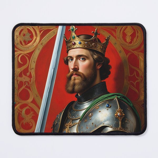 Item preview, Ornate portrait of King Arthur of Camelot from the Arthurian Legends designed and sold by Vintage Designs +.