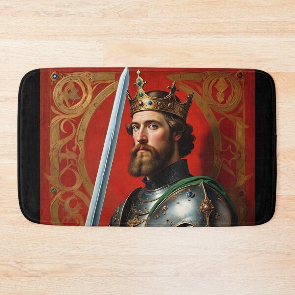 Item preview, Ornate portrait of  King Arthur of Camelot from the Arthurian Legends designed and sold by Vintage Designs +.