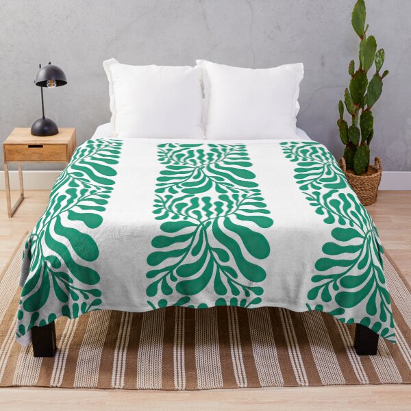 Item preview, Abstract Green Droplet Branches Modern Nature Design designed and sold by ArtfulWeave.