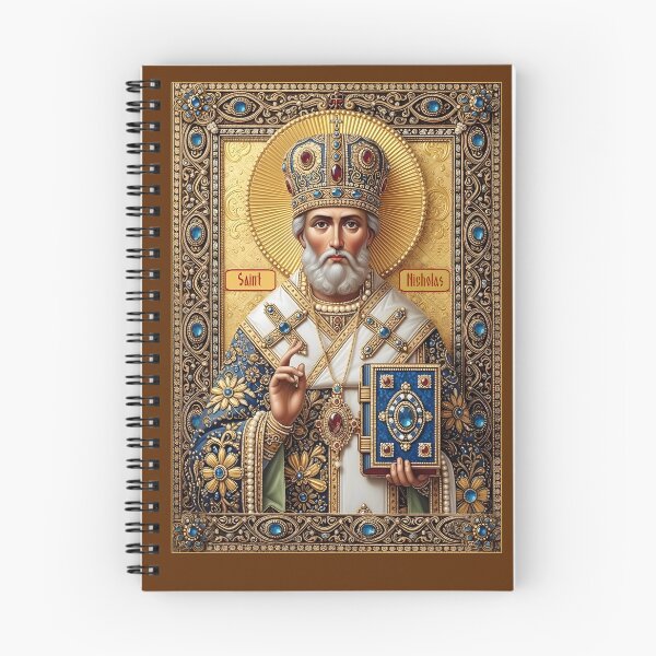 Item preview, Saint Nicholas the Wonderworker, sticker, poster, postcard, greeting card designed and sold by orthodox-icon.