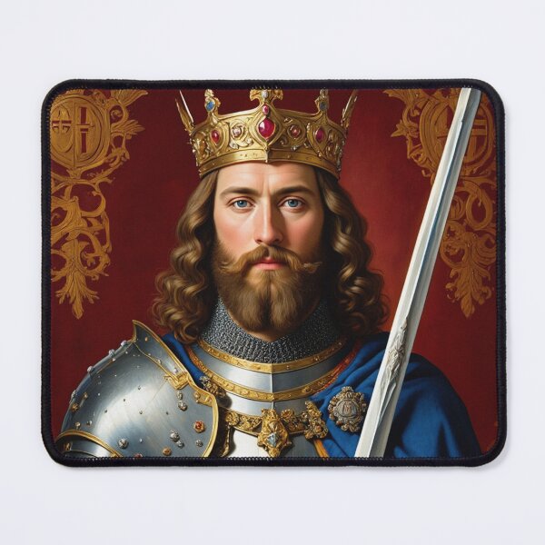 Item preview, Ornate portrait of  King Arthur of Camelot from the Arthurian Legends designed and sold by Vintage Designs +.
