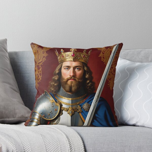 Item preview, Ornate portrait of  King Arthur of Camelot from the Arthurian Legends designed and sold by Vintage Designs +.