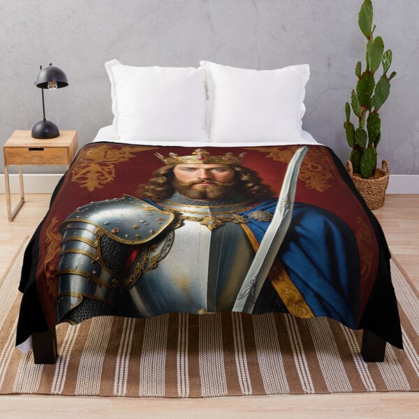 Item preview, Ornate portrait of  King Arthur of Camelot from the Arthurian Legends designed and sold by Vintage Designs +.