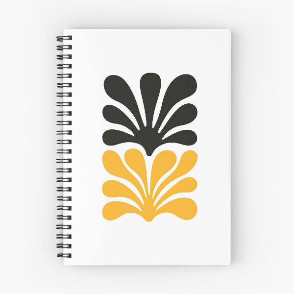 Item preview, Minimalist Dual Color Botanical Shapes Black and Yellow designed and sold by ArtfulWeave.