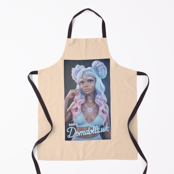 Item preview, Kawaii Babe with Blue Pink Hair  Heart Necklace designed and sold by James Khan.