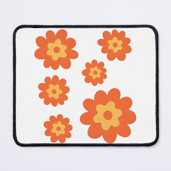 Item preview, Retro Orange and Yellow Flower Power Pattern designed and sold by ArtfulWeave.