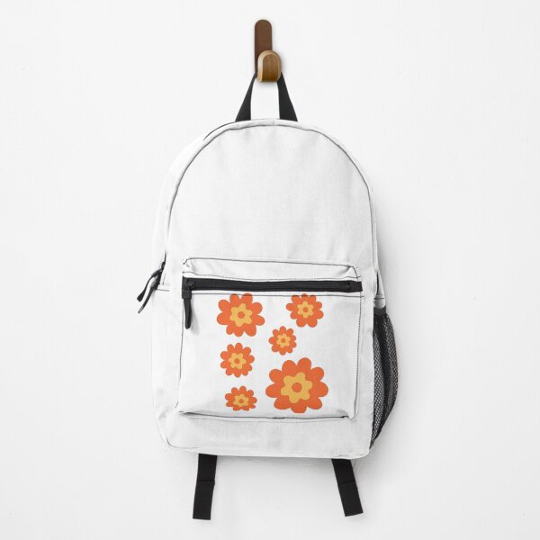 Item preview, Retro Orange and Yellow Flower Power Pattern designed and sold by ArtfulWeave.
