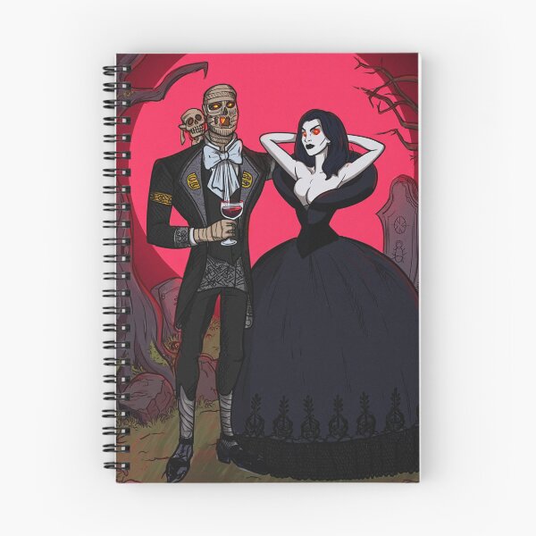 Item preview, Fancy dapper Undead Mummy man and Vampire girl cool horror art designed and sold by Vintage Designs +.