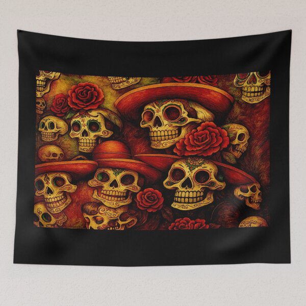 Item preview, The Mexican Dia de los Muertos Skulls designed and sold by Helios Be. Lavsh.