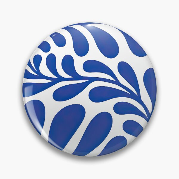 Item preview, Blue Abstract Leaf Branch Pattern Modern Botanical Art designed and sold by ArtfulWeave.
